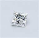 Diamante Natural 0.30 quilates, Princesa , Color E, claridad VS2 y certificado GIA