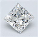 Natural Diamond 1.51 Carats, Princess with  Cut, G Color, VS2 Clarity and Certified by GIA