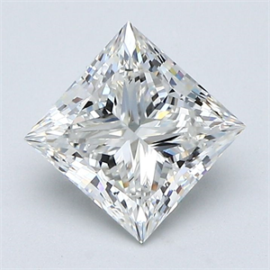 Picture of Natural Diamond 1.51 Carats, Princess with  Cut, G Color, VS2 Clarity and Certified by GIA