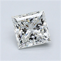 Natural Diamond 1.02 Carats, Princess with  Cut, H Color, VS1 Clarity and Certified by GIA