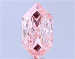 Picture of Lab Grown Diamond 10.09 Carats, HEXAGONAL with  Cut, Fancy Vivid Pink Color, VS1 Clarity and Certified by IGI