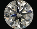 Natural Diamond 0.90 Carats, Round with Excellent Cut, L Color, VVS2 Clarity and Certified by HRD