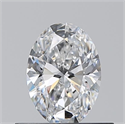 Natural Diamond 0.50 Carats, Oval with  Cut, D Color, VS2 Clarity and Certified by GIA