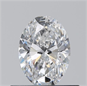 Natural Diamond 0.50 Carats, Oval with  Cut, D Color, VS2 Clarity and Certified by GIA