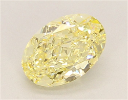Picture of Lab Grown Diamond 1.35 Carats, Oval with  Cut, Fancy Yellow Color, VVS2 Clarity and Certified by IGI