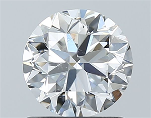 Picture of Natural Diamond 1.01 Carats, Round with Very Good Cut, F Color, SI1 Clarity and Certified by GIA