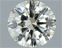 Natural Diamond 1.50 Carats, Round with Excellent Cut, N Color, VS1 Clarity and Certified by IGI