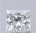 Natural Diamond 0.50 Carats, Princess with  Cut, H Color, VVS2 Clarity and Certified by GIA