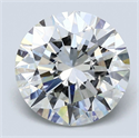 Natural Diamond 3.50 Carats, Round with Excellent Cut, I Color, SI2 Clarity and Certified by GIA