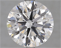 Lab Grown Diamond 2.60 Carats, Round with Ideal Cut, D Color, IF Clarity and Certified by IGI