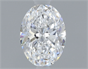 Natural Diamond 0.40 Carats, Oval with  Cut, D Color, VS2 Clarity and Certified by GIA