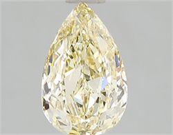 Picture of Lab Grown Diamond 1.53 Carats, Pear with  Cut, Fancy Intense Yellow Color, VVS2 Clarity and Certified by IGI