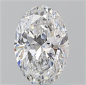 Natural Diamond 0.90 Carats, Oval with  Cut, D Color, VVS2 Clarity and Certified by GIA