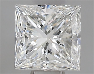 Picture of Natural Diamond 0.52 Carats, Princess with  Cut, G Color, VVS2 Clarity and Certified by GIA