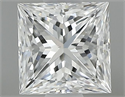 Diamante Natural 0.61 quilates, Princesa , Color F, claridad VS2 y certificado GIA