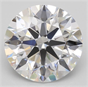 Lab Grown Diamond 4.21 Carats, Round with Excellent Cut, D Color, IF Clarity and Certified by GIA