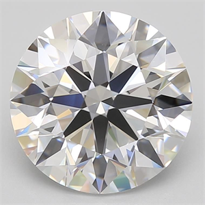 Picture of Lab Grown Diamond 4.21 Carats, Round with Excellent Cut, D Color, IF Clarity and Certified by GIA