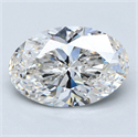 Natural Diamond 3.01 Carats, Oval with  Cut, H Color, VS1 Clarity and Certified by GIA