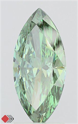 Picture of Lab Grown Diamond 2.51 Carats, Marquise with  Cut, Fancy Vivid Green Color, VS1 Clarity and Certified by IGI