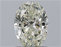 Natural Diamond 0.99 Carats, Oval with  Cut, K Color, SI1 Clarity and Certified by GIA