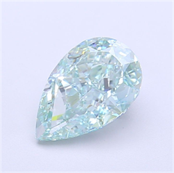 Picture of Lab Grown Diamond 1.65 Carats, Pear with  Cut, Fancy Vivid Green Color, VVS2 Clarity and Certified by IGI
