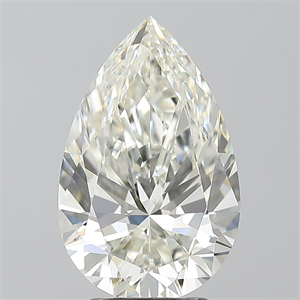 Picture of Natural Diamond 3.50 Carats, Pear with  Cut, H Color, VVS1 Clarity and Certified by IGI