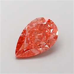 Picture of Lab Grown Diamond 1.65 Carats, Pear with  Cut, Fancy Vivid Pink Color, VVS2 Clarity and Certified by IGI