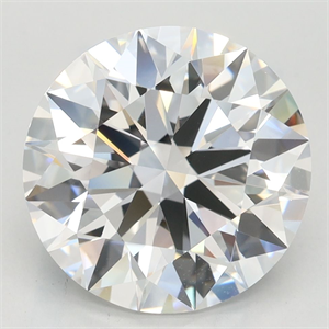 Picture of Lab Grown Diamond 3.80 Carats, Round with Excellent Cut, D Color, VVS1 Clarity and Certified by GIA