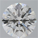 Lab Grown Diamond 6.56 Carats, Round with Ideal Cut, F Color, VVS2 Clarity and Certified by IGI