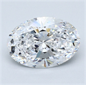 Natural Diamond 2.52 Carats, Oval with  Cut, D Color, SI1 Clarity and Certified by GIA