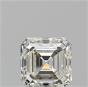 Natural Diamond 0.92 Carats, Asscher with  Cut, L Color, VVS2 Clarity and Certified by GIA