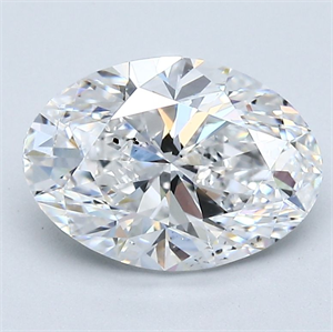 Foto Diamante Natural 2.01 quilates, Ovalado , Color E, claridad SI2 y certificado GIA de