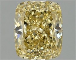 Picture of Lab Grown Diamond 1.59 Carats, CUSHION MODIFIED with  Cut, Fancy Intense Yellow Color, VS1 Clarity and Certified by IGI