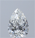 Natural Diamond 0.60 Carats, Pear with  Cut, F Color, VVS1 Clarity and Certified by GIA