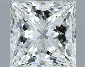 Picture of Natural Diamond 3.02 Carats, Princess with  Cut, H Color, SI1 Clarity and Certified by IGI