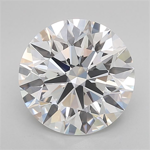 Picture of Lab Grown Diamond 3.22 Carats, Round with Ideal Cut, D Color, IF Clarity and Certified by IGI