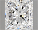 Natural Diamond 0.86 Carats, Princess with  Cut, D Color, VS2 Clarity and Certified by GIA