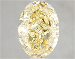 Picture of Lab Grown Diamond 3.10 Carats, Oval with  Cut, Fancy Intense Yellow Color, VS1 Clarity and Certified by IGI