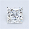 Natural Diamond 1.05 Carats, Princess with  Cut, F Color, SI2 Clarity and Certified by GIA