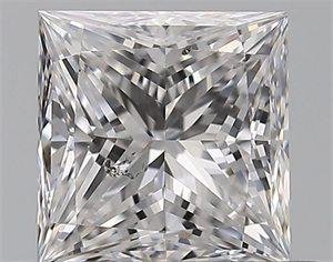 Picture of Natural Diamond 0.70 Carats, Princess with  Cut, D Color, SI1 Clarity and Certified by GIA