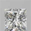 Natural Diamond 0.91 Carats, Princess with  Cut, I Color, VVS2 Clarity and Certified by GIA