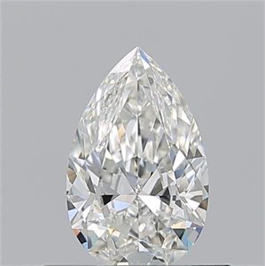 Picture of Natural Diamond 0.52 Carats, Pear with  Cut, H Color, VVS1 Clarity and Certified by GIA