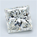Natural Diamond 3.02 Carats, Princess with  Cut, I Color, VS2 Clarity and Certified by GIA