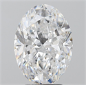 Natural Diamond 3.50 Carats, Oval with  Cut, D Color, SI1 Clarity and Certified by GIA
