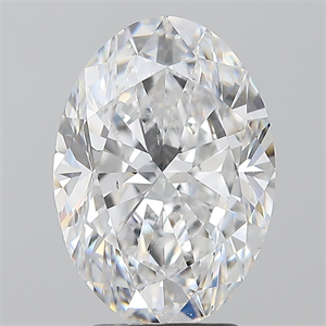 Picture of Natural Diamond 3.50 Carats, Oval with  Cut, D Color, SI1 Clarity and Certified by GIA
