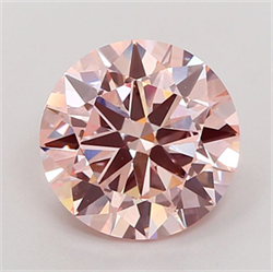 Picture of Lab Grown Diamond 4.02 Carats, Round with Excellent Cut, Fancy Intense Pink Color, VS2 Clarity and Certified by IGI