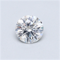 Natural Diamond 0.50 Carats, Round with Excellent Cut, F Color, I1 Clarity and Certified by GIA