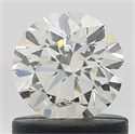 Natural Diamond 0.72 Carats, Round with Excellent Cut, K Color, SI2 Clarity and Certified by HRD