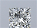 Natural Diamond 0.53 Carats, Princess with  Cut, J Color, VS2 Clarity and Certified by GIA
