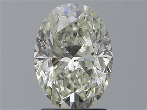 Picture of Natural Diamond 1.71 Carats, Oval with  Cut, K Color, SI2 Clarity and Certified by GIA